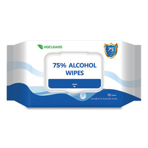 Personal Ethyl Alcohol Wipes, 6 X 8, White, 50-pack