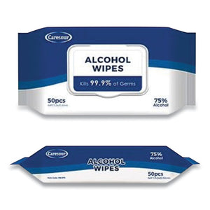Personal Ethyl Alcohol Wipes, 6 X 8, White, 50-pack