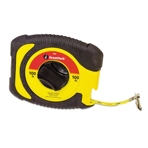 ESGNS100E - English Rule Measuring Tape, 3-8" X 100ft, Steel, Yellow