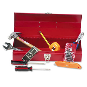 ESGNSCTB9 - 16-Piece Light-Duty Office Tool Kit, Metal Box, Red