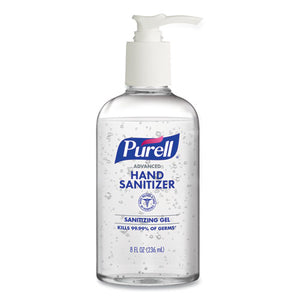 Advanced Gel Hand Sanitizer, Clean Scent, 8 Oz Pump Bottle