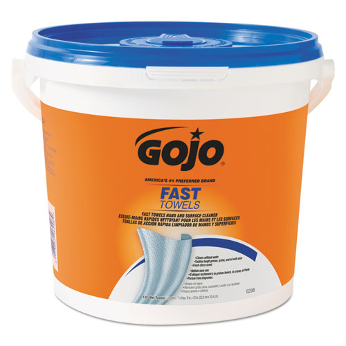 ESGOJ6298 - Fast Towels Hand Cleaning Towels, 7 3-4 X 11, 130-bucket, 4 Buckets-carton