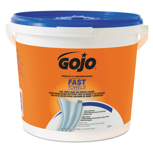 ESGOJ629902CT - Fast Towels Hand Cleaning Towels, 9 X 10, Blue, 225-bucket, 2 Buckets-carton