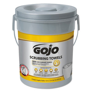 ESGOJ639606EA - SCRUBBING TOWELS, HAND CLEANING, SILVER-YELLOW, 10 1-2 X 12, 72-BUCKET