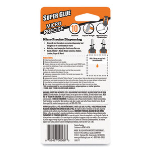 Super Glue Micro Precise, 0.19 Oz, Dries Clear, 4-carton