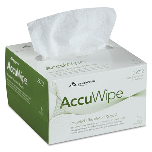 ESGPC29712 - Accuwipe Recycled One-Ply Delicate Task Wipers, 4 1-2 X 8 1-4, White, 280-box