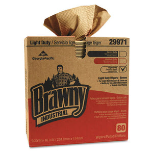 ESGPC29971 - Brawny Industrial Light Duty Three-Ply Paper Wipers, 9-1-4x16-3-4, Brown, 80-box