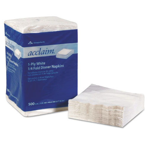 ESGPC36202 - Acclaim 1-4 Fold Paper Dinner Napkins, White, 1-Ply, 16"x16", 500-pk, 8 Pk-ct