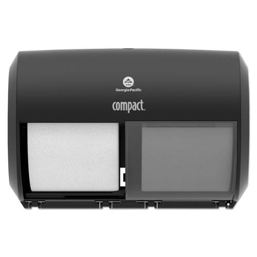 ESGPC56784A - Compact Coreless Side-By-Side Double Roll Tissue Dispenser, 11.5" X 8", Black