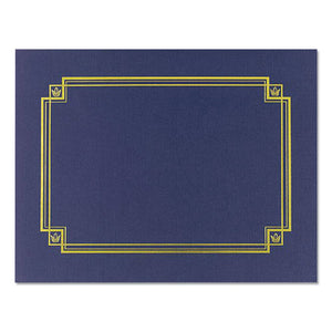 Premium Textured Certificate Holder, 12.65 X 9.75, Navy, 3-pack