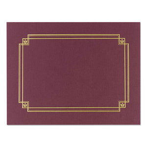 Premium Textured Certificate Holder, 12.65 X 9.75, Burgundy, 3-pack