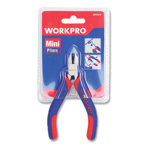 Mini Diagonal Cutting Pliers, 4" Long, Ni-fe-coated Drop-forged Carbon Steel, Blue-red Soft-grip Handle