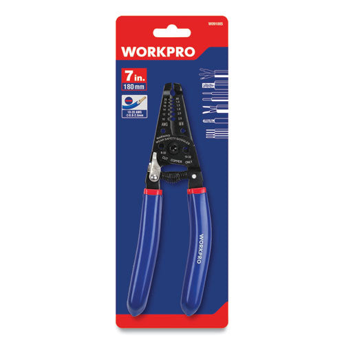 Tapered Nose Spring-loaded Multi-purpose Wiring Tool, Sae Bolt, Awg-metric Wire, 7" Long, Metal, Blue-red Soft-grip Handle