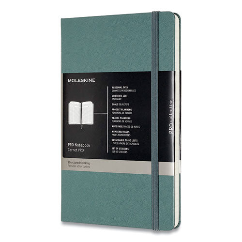 Professional Hard Cover Notebook, Narrow Rule, Forest Green Cover, 8.25 X 5, 240 Sheets