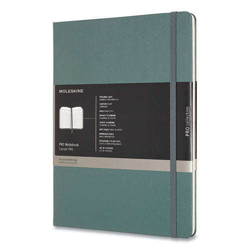 Professional Hard Cover Notebook, Narrow Rule, Forest Green Cover, 9.75 X 7.5, 192 Sheets