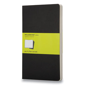 Cahier Journal, Unruled, Black Cover 5.5 X 3.5, 64 Pages, 3-pack