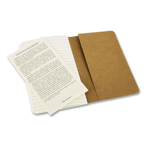 Cahier Journal, Narrow Rule, Kraft Brown Cover, 5.5 X 3.5, 32 Sheets, 3-pack
