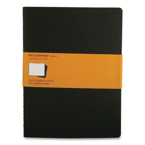 Cahier Journal, Quadrille Rule, Black Cover, 7.5 X 9.75, 120 Sheets, 3-pack