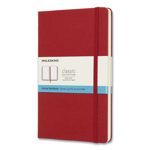 Classic Collection Hard Cover Notebook, Quadrille (dot Grid) Rule, Scarlet Red Cover, 8.25 X 5