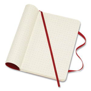 Classic Softcover Notebook, Quadrille (dot Grid) Rule, Scarlet Red Cover, 5.5 X 3.5