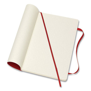 Classic Softcover Notebook, Quadrille (dot Grid) Rule, Scarlet Red Cover, 8.25 X 5