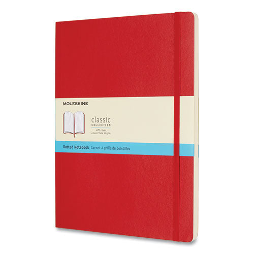 Classic Softcover Notebook, Quadrille (dot Grid) Rule, Scarlet Red Cover, 10 X 7.5, 80 Sheets