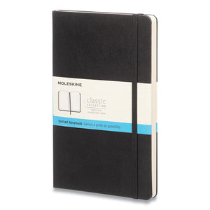 Classic Collection Hard Cover Notebook, Quadrille (dot Grid) Rule, Black Cover, 8.25 X 5, 70 Sheets