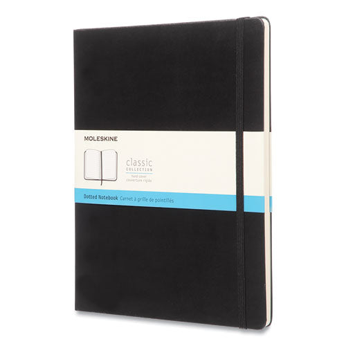 Classic Collection Hard Cover Notebook, Quadrille (dot Grid) Rule, Black Cover, 10 X 7.5, 80 Sheets