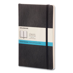 Classic Softcover Notebook, Quadrille (dot Grid) Rule, Black Cover, 8.25 X 5