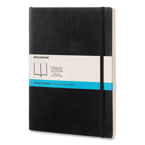 Classic Softcover Notebook, Quadrille (dot Grid) Rule, Black Cover, 10 X 7.5, 80 Sheets