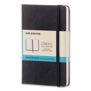 Classic Collection Hard Cover Notebook, Quadrille (dot Grid) Ruled, Black Cover, 5.5 X 3.5