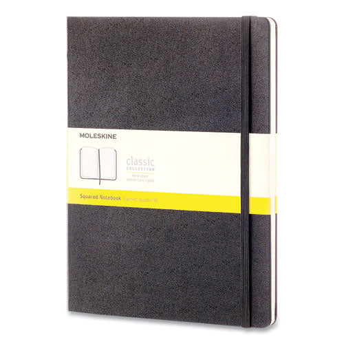 Classic Collection Hard Cover Notebook, Quadrille (square Grid) Rule, Black Cover, 10 X 7.5, 80 Sheets