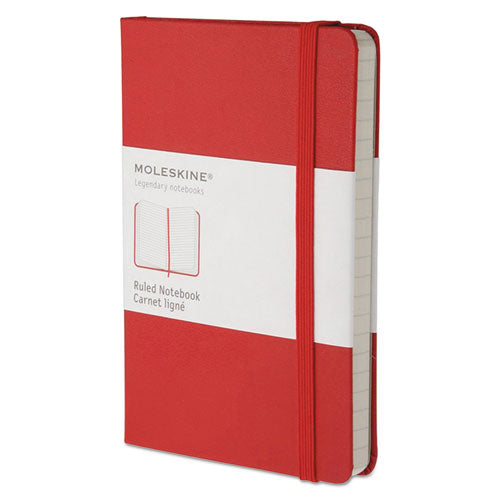 ESHBGMM710R - Hard Cover Notebook, Ruled, 5 1-2 X 3 1-2, Red Cover, 192 Sheets