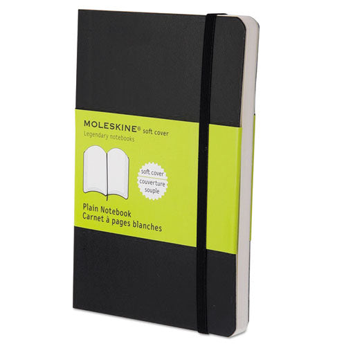 ESHBGMS717 - Classic Softcover Notebook, Plain, 5 1-2 X 3 1-2, Black Cover, 192 Sheets
