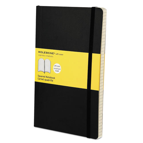 ESHBGMSL15 - Classic Softcover Notebook, Squared, 8 1-4 X 5, Black Cover, 192 Sheets