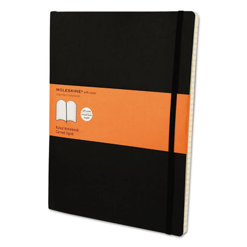 ESHBGMSX14 - Classic Softcover Notebook, Ruled, 10 X 7 1-2, Black Cover, 192 Sheets