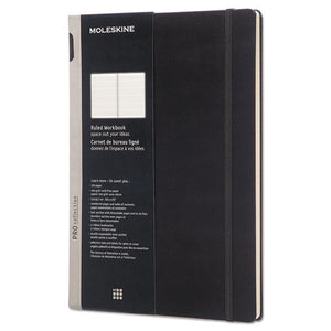 ESHBGPROPFNTB7HBK - Professional Notebook, Workbook, Ruled, 11 3-4 X 8 1-4, Black Cover, 176sheets