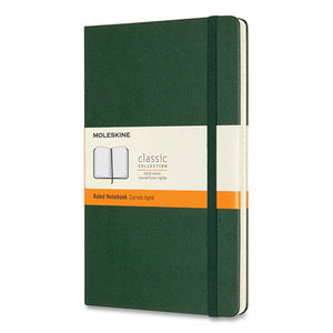 Classic Collection Hard Cover Notebook, Narrow Ruled, Myrtle Green Cover, 8.25 X 5, 240 Sheets