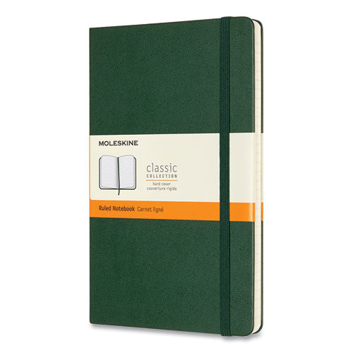 Classic Collection Hard Cover Notebook, Narrow Ruled, Myrtle Green Cover, 8.25 X 5, 240 Sheets