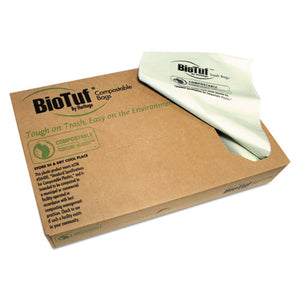 ESHERY7658TER01 - Biotuf Compostable Can Liners, 60 Gal, 0.9 Mil, 38 X 58, Light Green, 100-carton