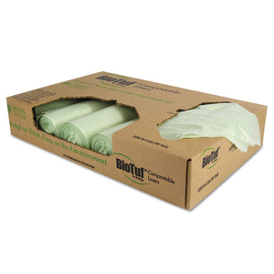 ESHERY8448YER01 - Biotuf Compostable Can Liners, 48 Gal, 1 Mil, 42 X 48, Light Green, 100-carton