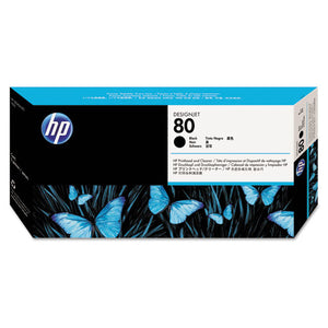 Hp 80, (c4820a) Black Printhead And Cleaner