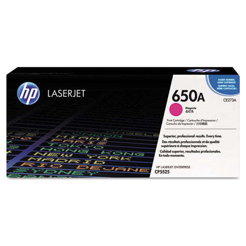 Hp 650a, (ce273a) Magenta Original Laserjet Toner Cartridge