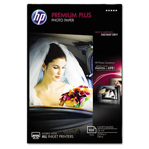 ESHEWCR666A - Premium Plus Photo Paper, 80 Lbs., Soft-Gloss, 4 X 6, 100 Sheets-pack
