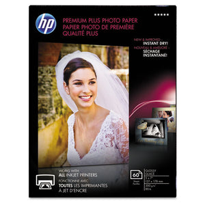 ESHEWCR669A - Premium Plus Photo Paper, 80 Lbs., Glossy, 5 X 7, 60 Sheets-pack
