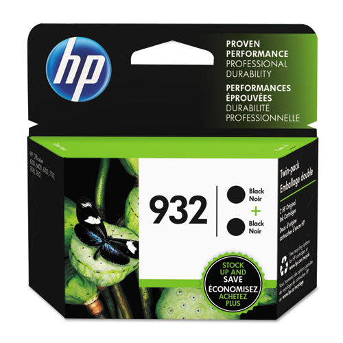 Hp 932, (l0s27an) 2-pack Black Original Ink Cartridge