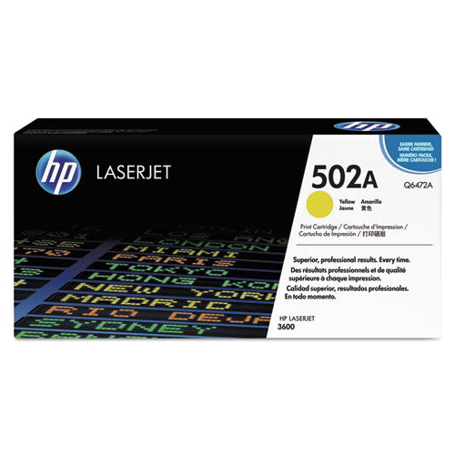 Hp 502a, (q6472a) Yellow Original Laserjet Toner Cartridge