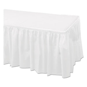 Tableskirts, Plastic, White, 29" X 14 Ft, 6-carton