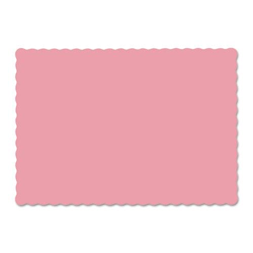ESHFM310525 - Solid Color Scalloped Edge Placemats, 9 1-2 X 13 1-2, Dusty Rose, 1000-carton