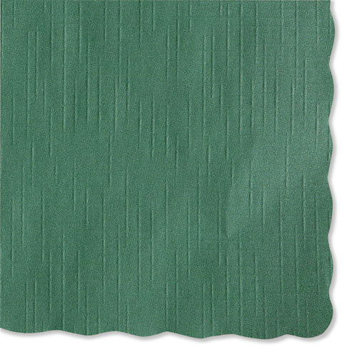 ESHFM310528 - Solid Color Scalloped Edge Placemats, 9 1-2 X 13 1-2, Hunter Green, 1000-carton